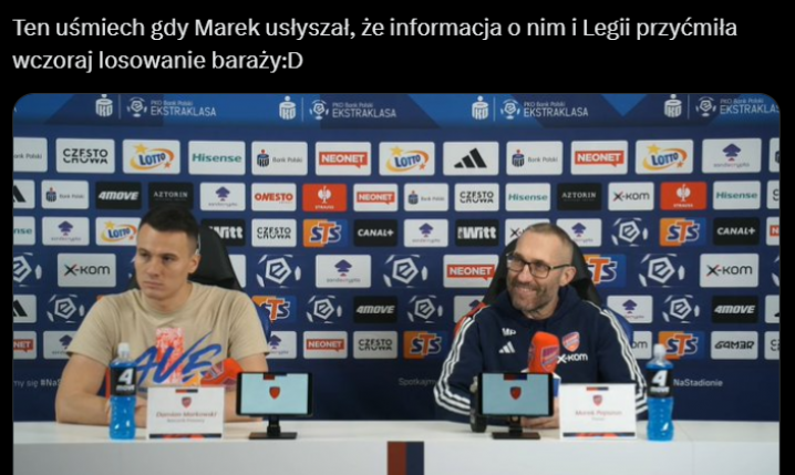 MINA Marka Papszuna, kiedy usłyszał, że plotki o Legii PRZYĆMIŁY wczorajsze baraże Polski xD